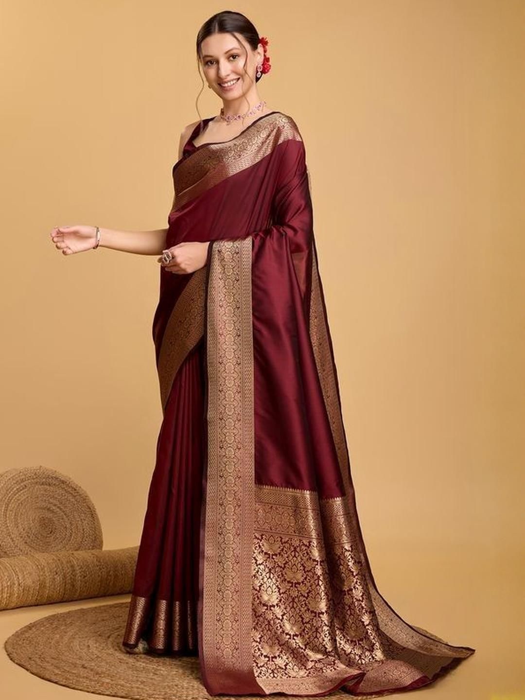 DWIJA FASHION Zari Silk Cotton Banarasi Saree-picture-42