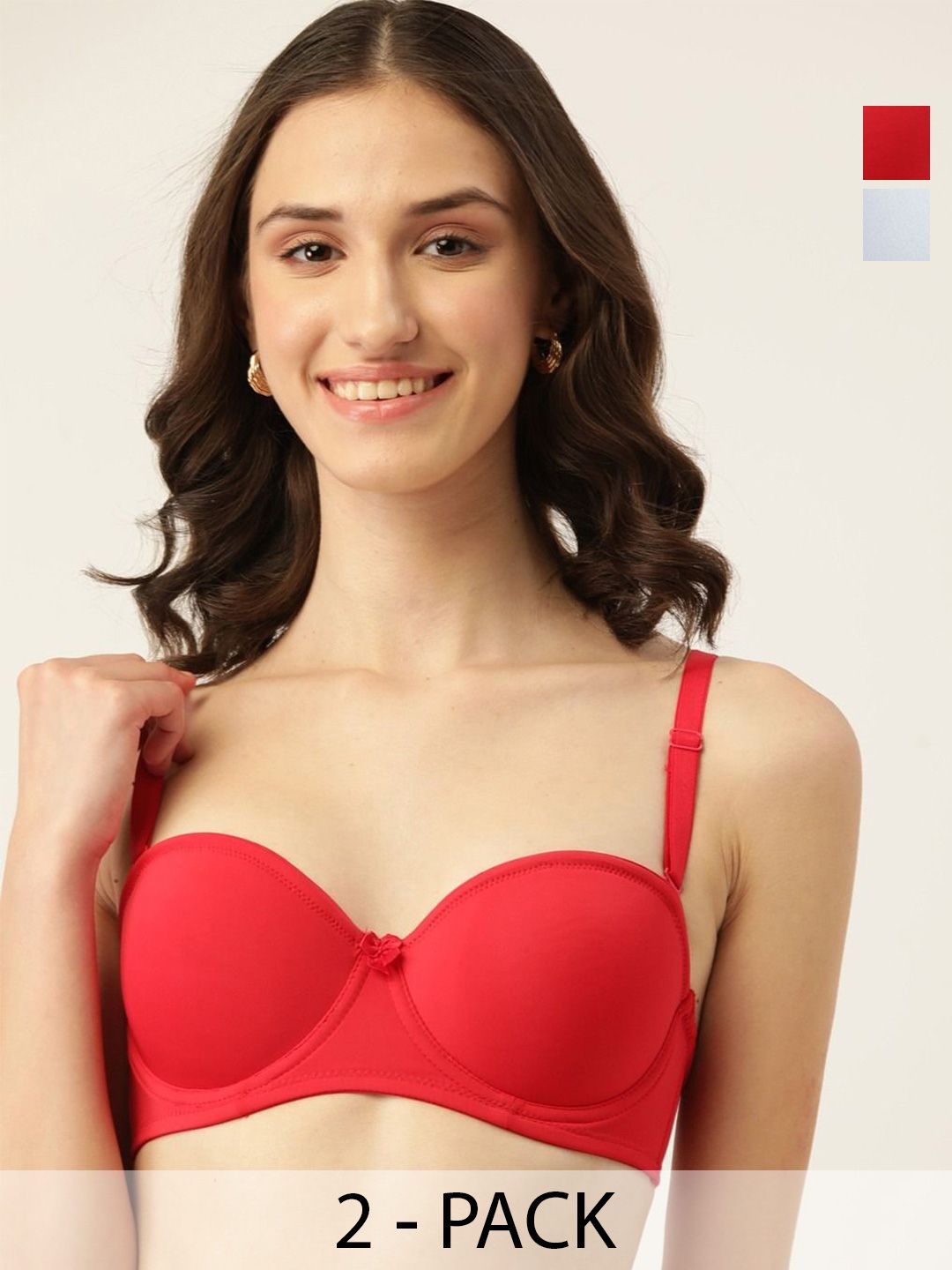 DressBerry Pack Of 2 Full Coverage Underwired Lightly Padded Bras