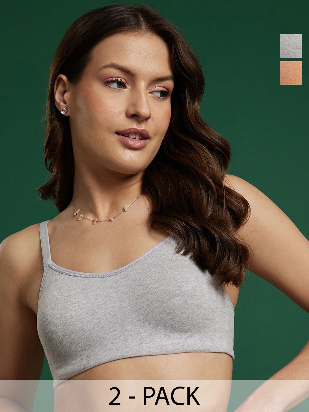 DressBerry Women Pack Of 2 Full Coverage Lightly Padded T-shirt Bra