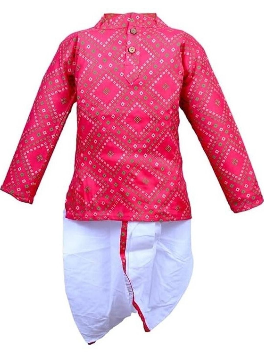 LITTLE DREAMS Printed Cotton Blend Kurta & Dhoti Pants-picture-47