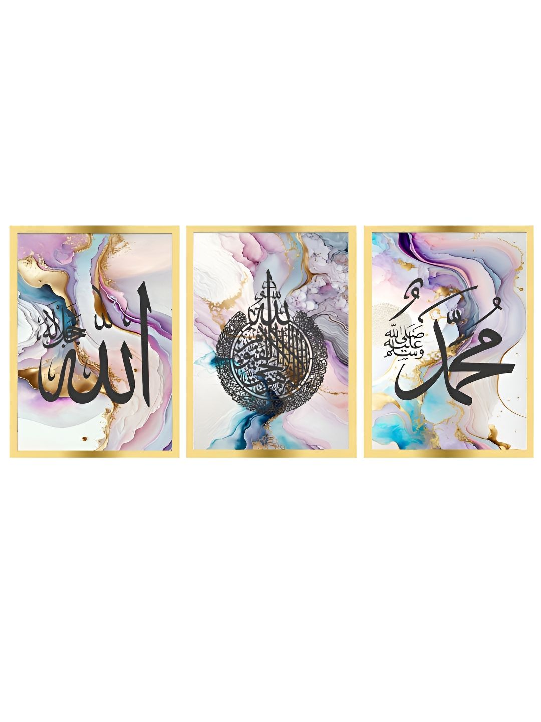 Craftnest creations White & Purple 3 Pieces Canvas Religious Wall Arts-picture-17
