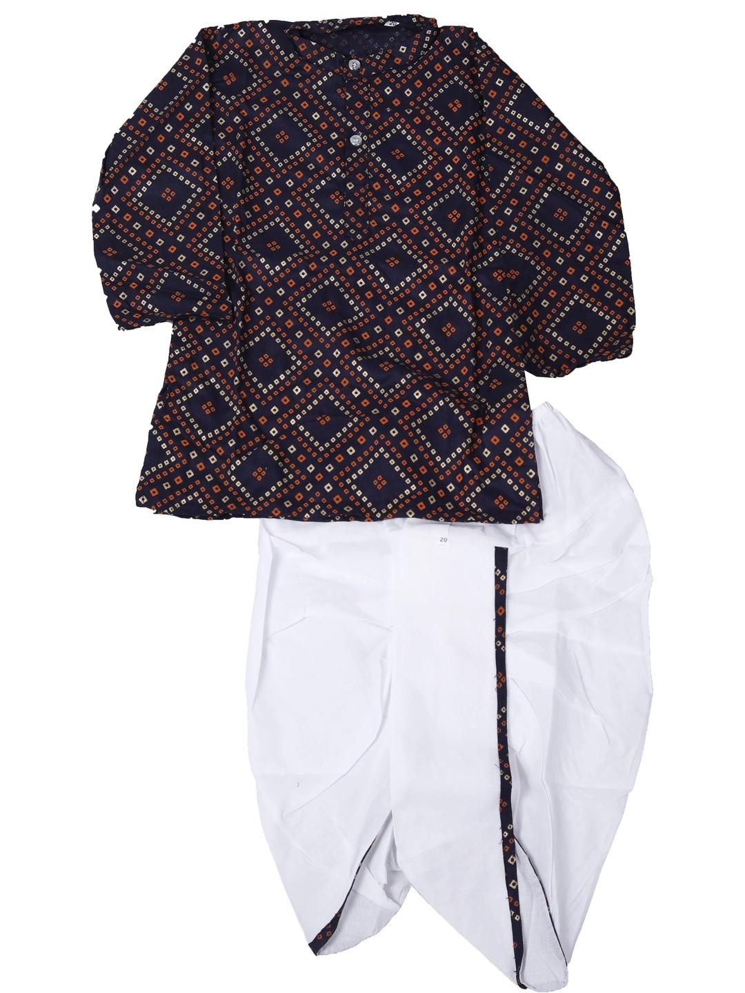 LITTLE DREAMS Printed Pure Cotton Kurta & Dhoti Pants-picture-20