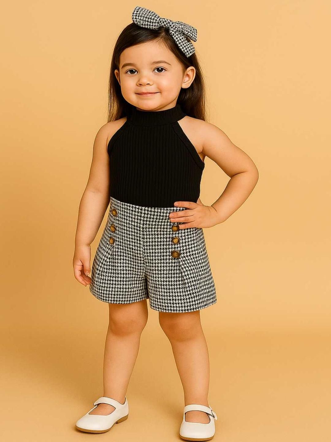 RAMIAAZ Black Self Design Cotton Blend Clothing Set-picture-28
