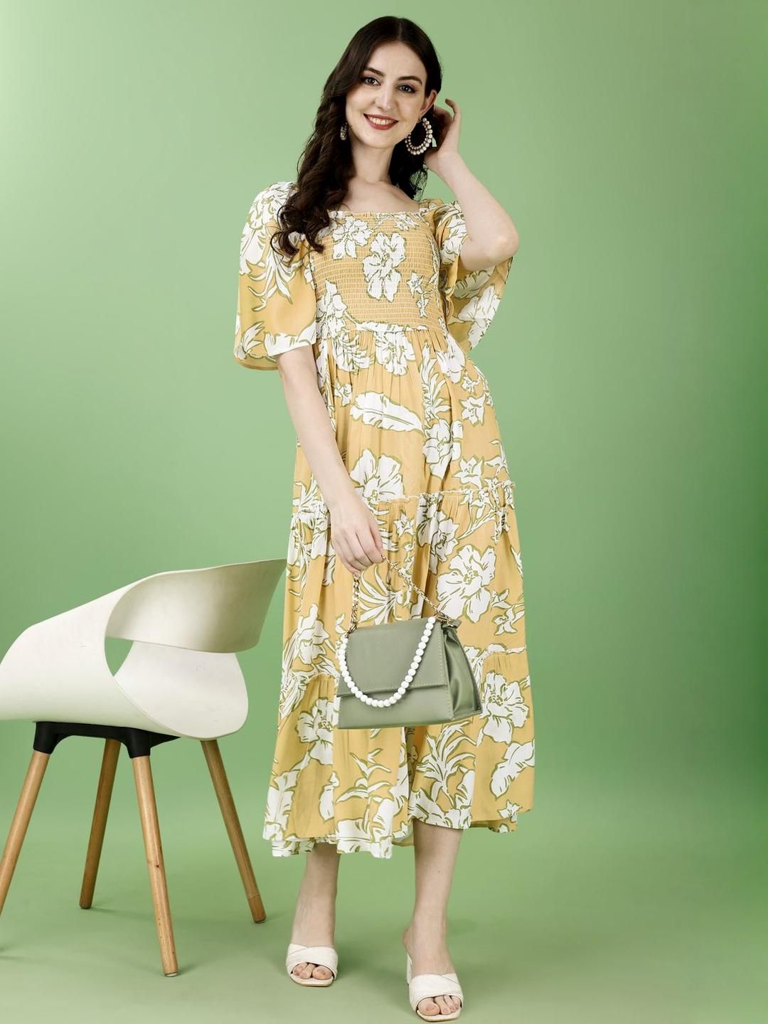 Buy PTVIZE Crepe Fit Flare Dress Dresses For Women 35687253 Myntra buy-ptvize-crepe-fit-flare-dress-dresses-for-women-35687253-myntra