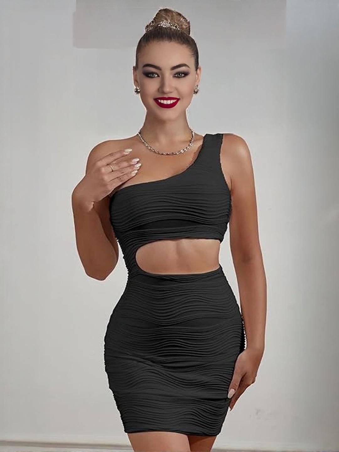 StyleCast One Shoulder Bodycon Mini Dress-picture-24