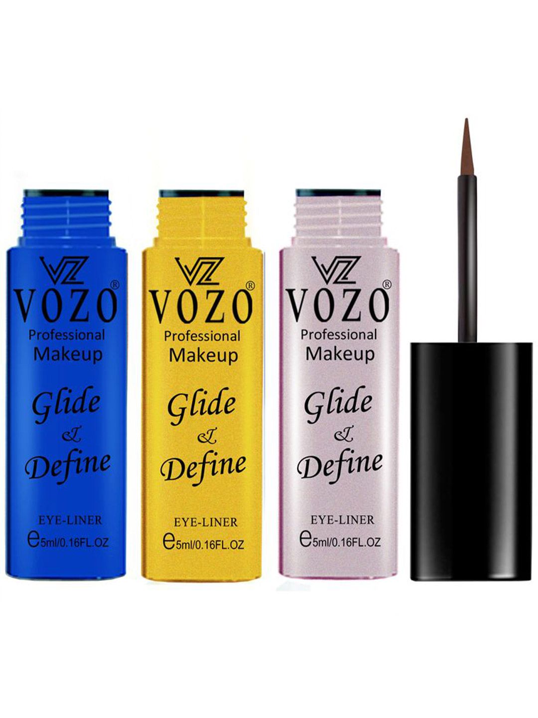 VOZO Set Of 3 Glide & Define Infusion Essential Liquid Eyeliner- 5ml Each- Shade- 08-10-11-image-37