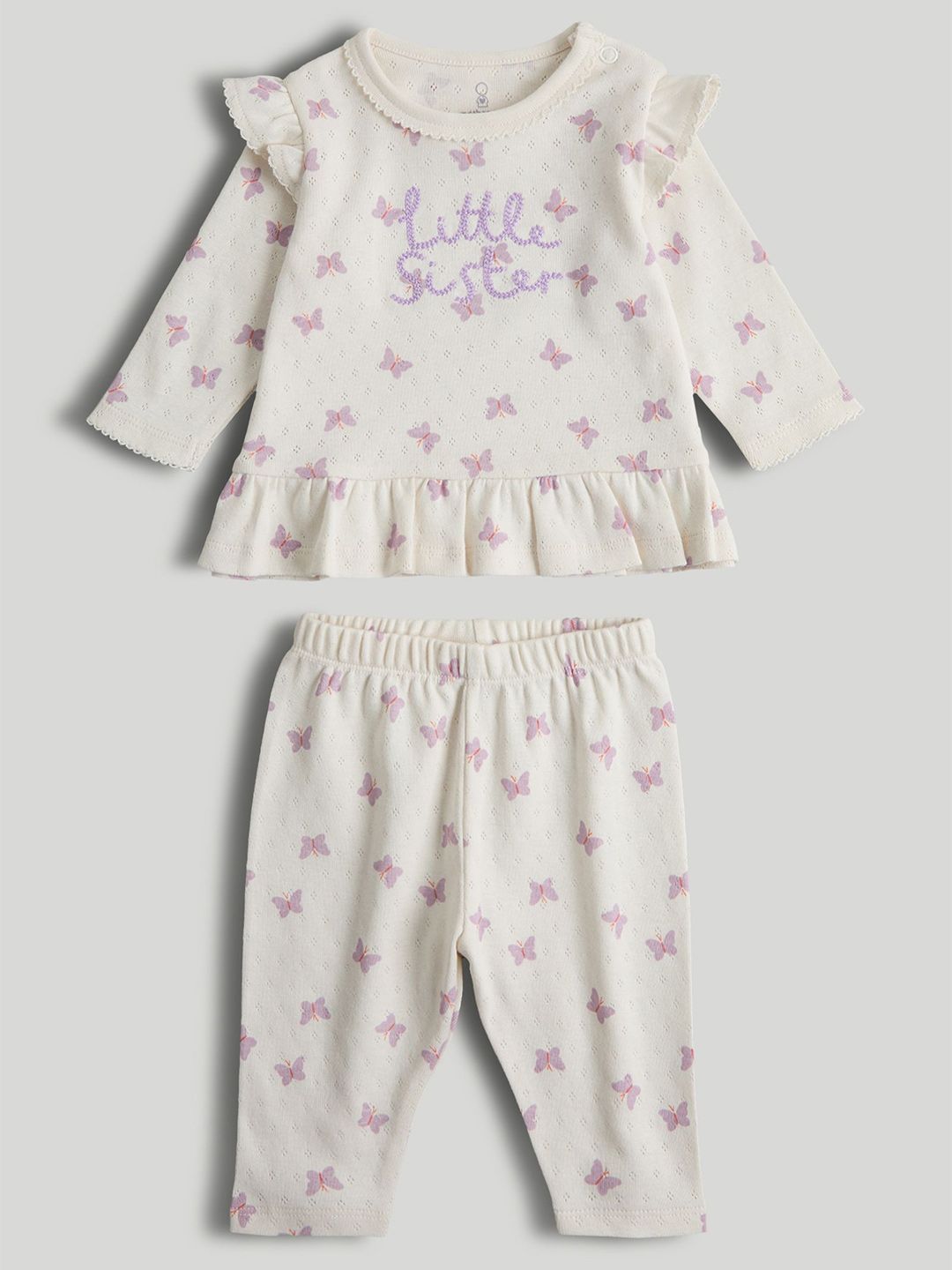 mothercare Girls Printed Long Sleeves Pure Cotton Top With Trouser-picture-24