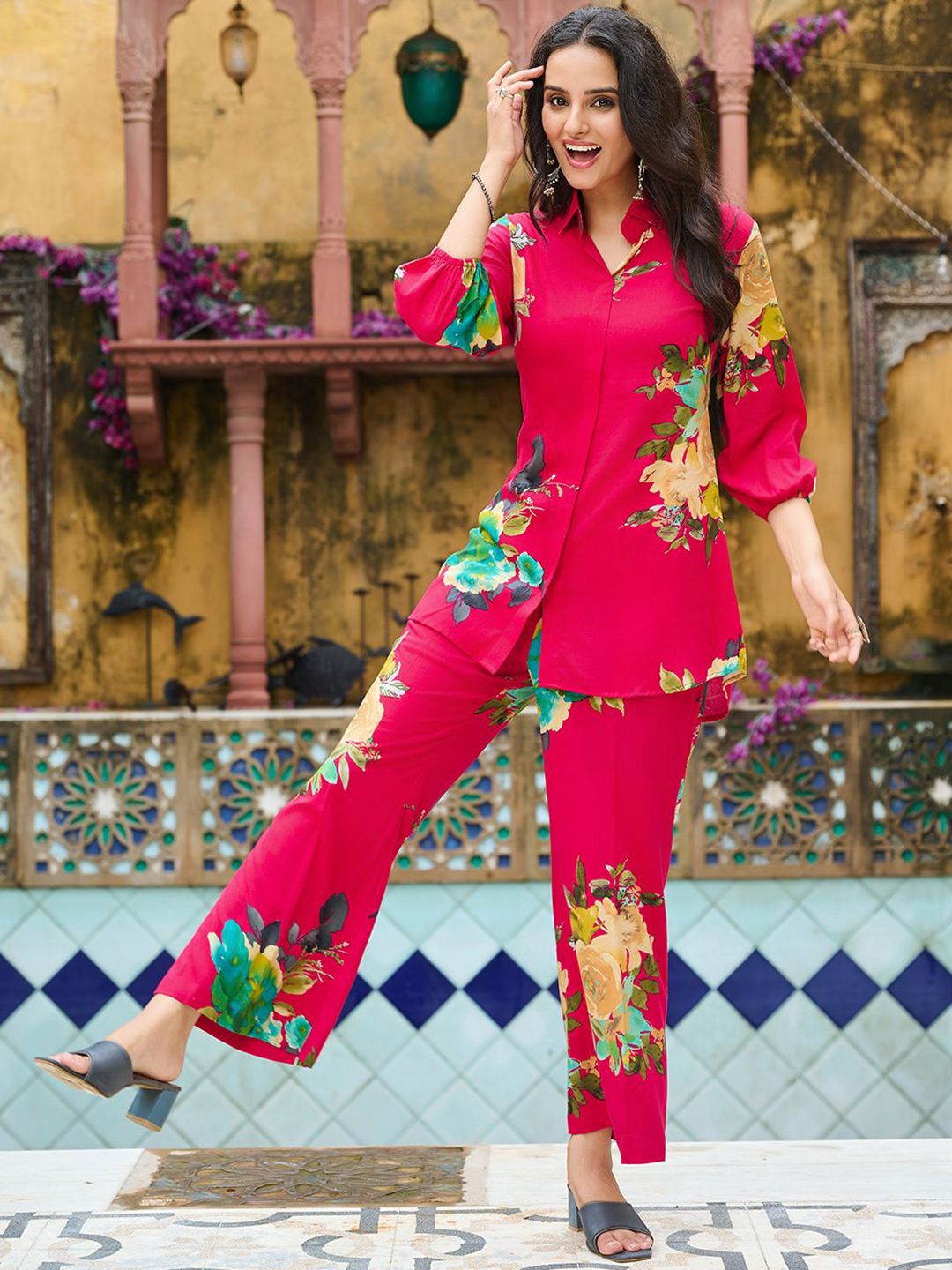 Moda Rapido Printed Pure Cotton Shirt With Trousers-picture-28