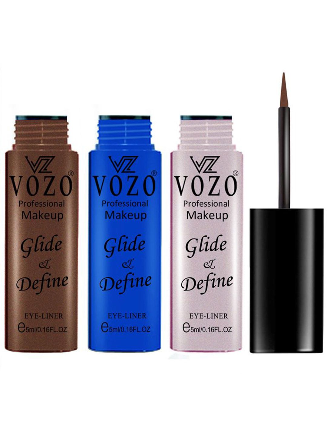 VOZO Set Of 3 Glide & Define Infusion Essential Liquid Eyeliner-5 ml Each-Shade- 06-08-11-image-49