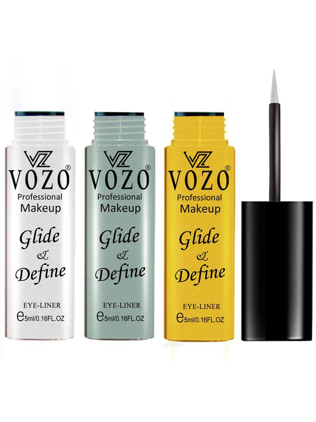 VOZO Set Of 3 Glide & Define Infusion Essential Liquid Eyeliner- 5ml Each- Shade- 01-02-10-image-26