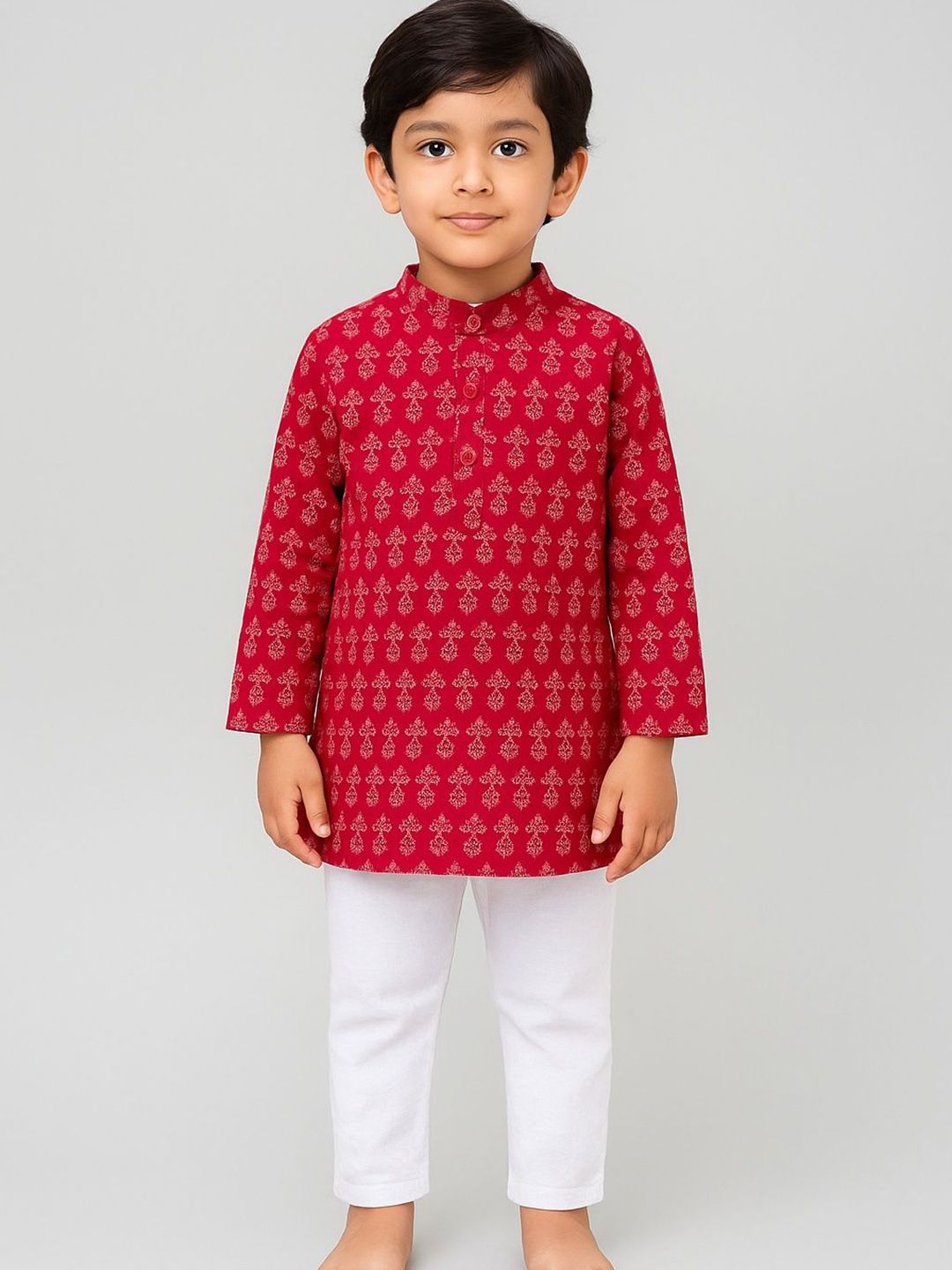 Sangria Boys Printed Pure Cotton Kurta With Pyjama-picture-19
