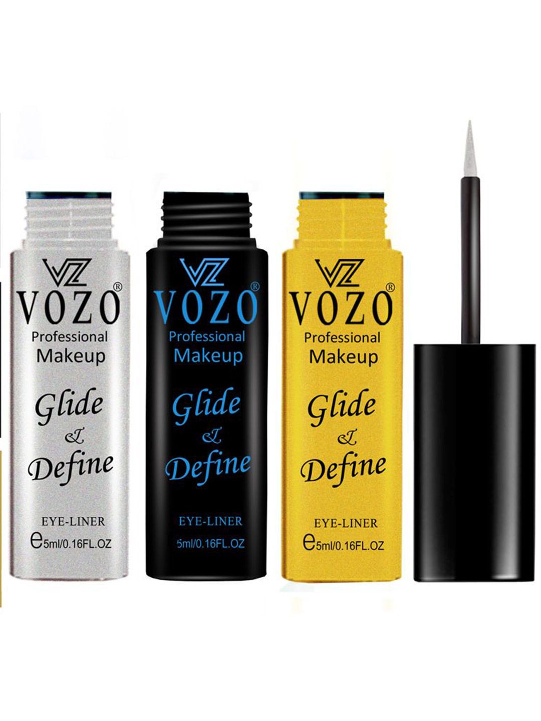 VOZO Set Of 3 Glide & Define Infusion Essential Liquid Eyeliner-5 ml Each-Shade- 03-04-10-image-30