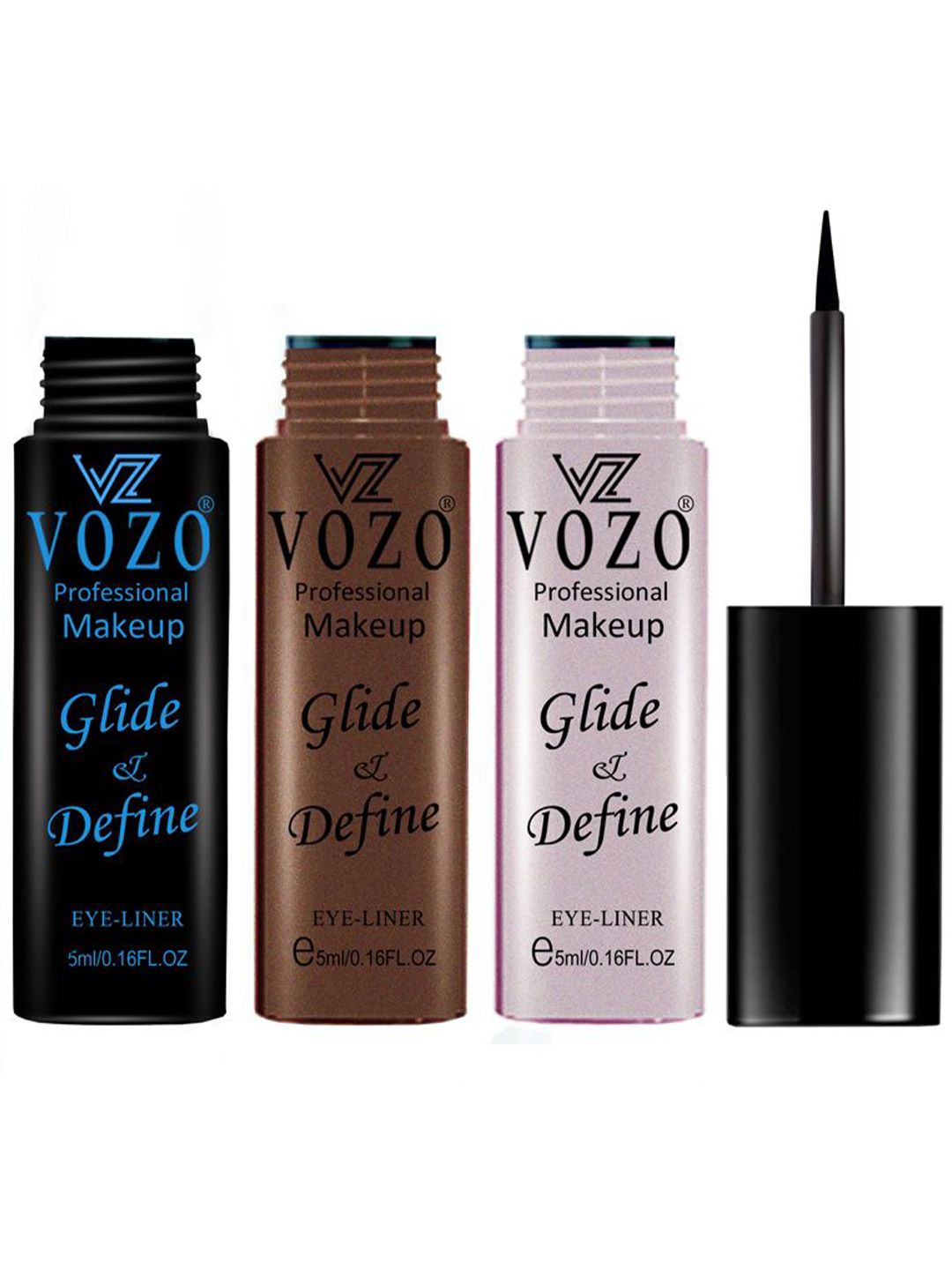 VOZO Set Of 3 Glide & Define Infusion Essential Liquid Eyeliner-5 ml Each-Shade- 04-06-11-image-44