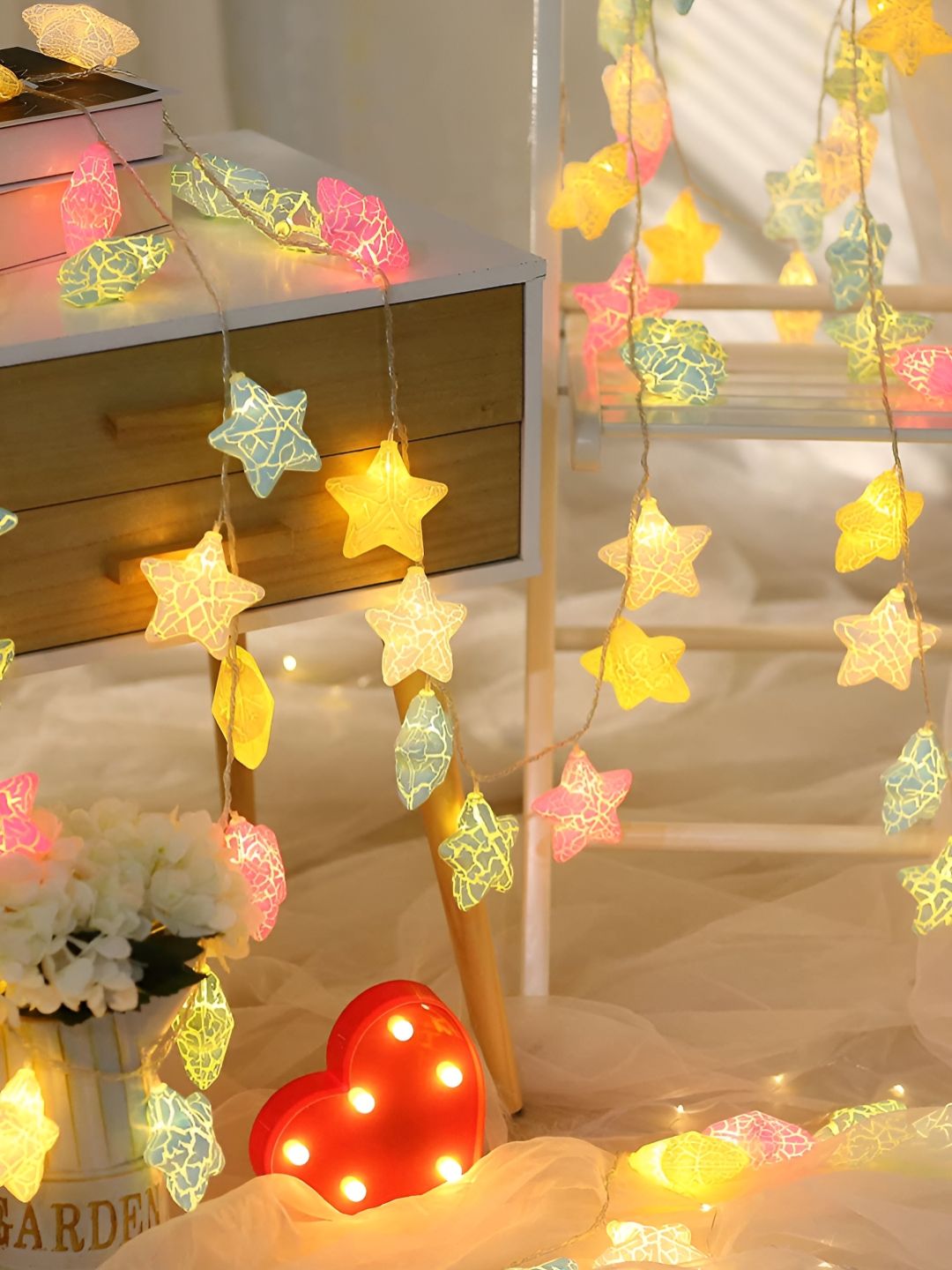 The Purple Tree White Star Shape Festive LED String Lights-picture-43