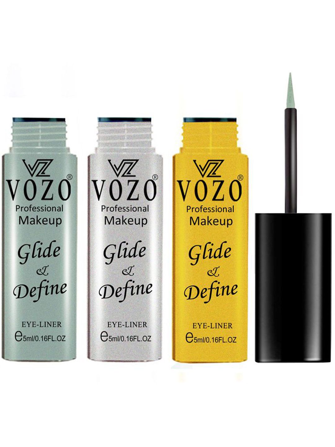 VOZO Set Of 3 Glide & Define Infusion Essential Liquid Eyeliner- 5ml Each- Shade- 02-03-10-image-42