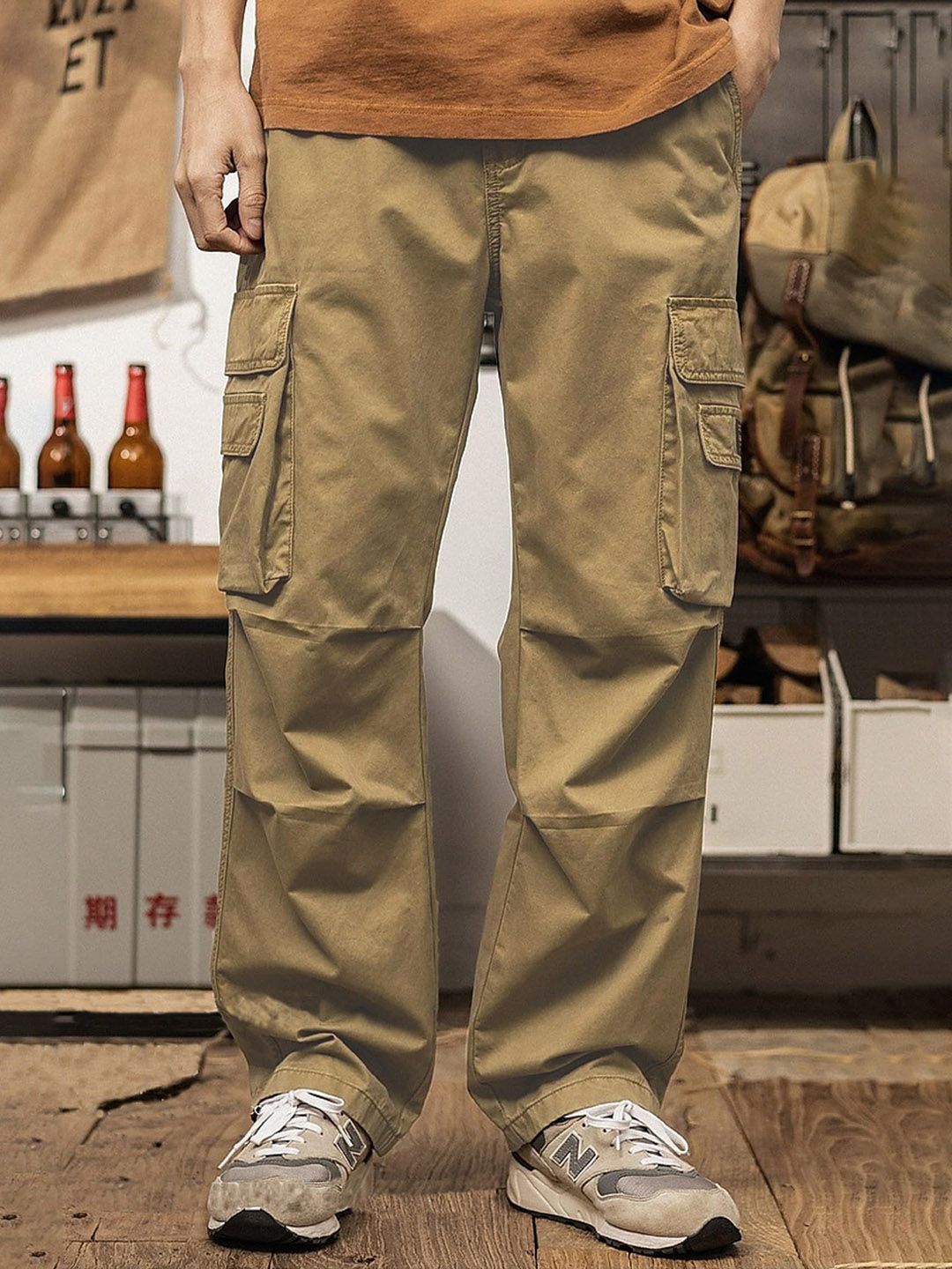R.Code by The Roadster Life Co. Men High-Rise Cargos Trousers-picture-20