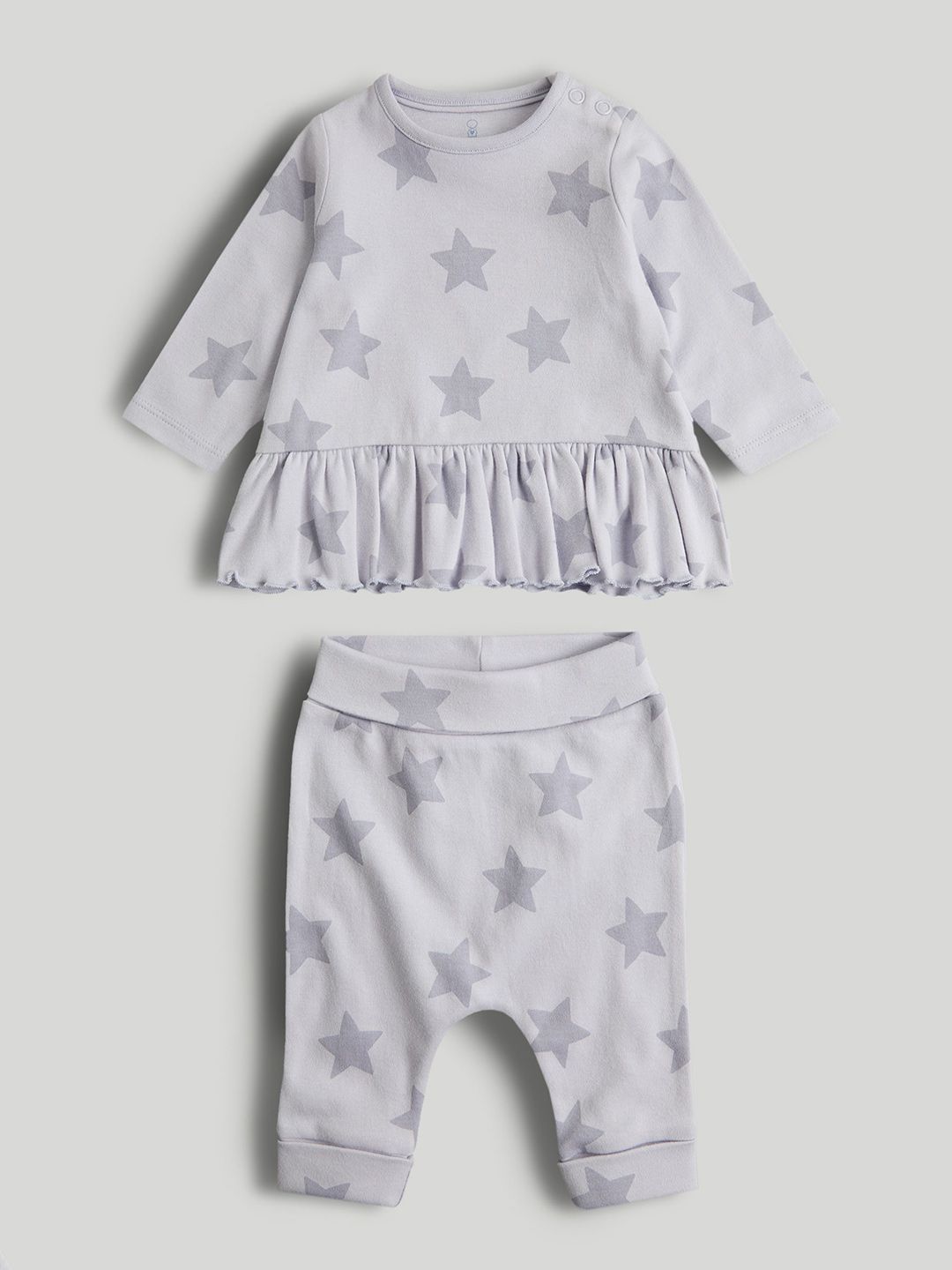 mothercare Girls Printed Long Sleeves Pure Cotton Top With Joggers-picture-22