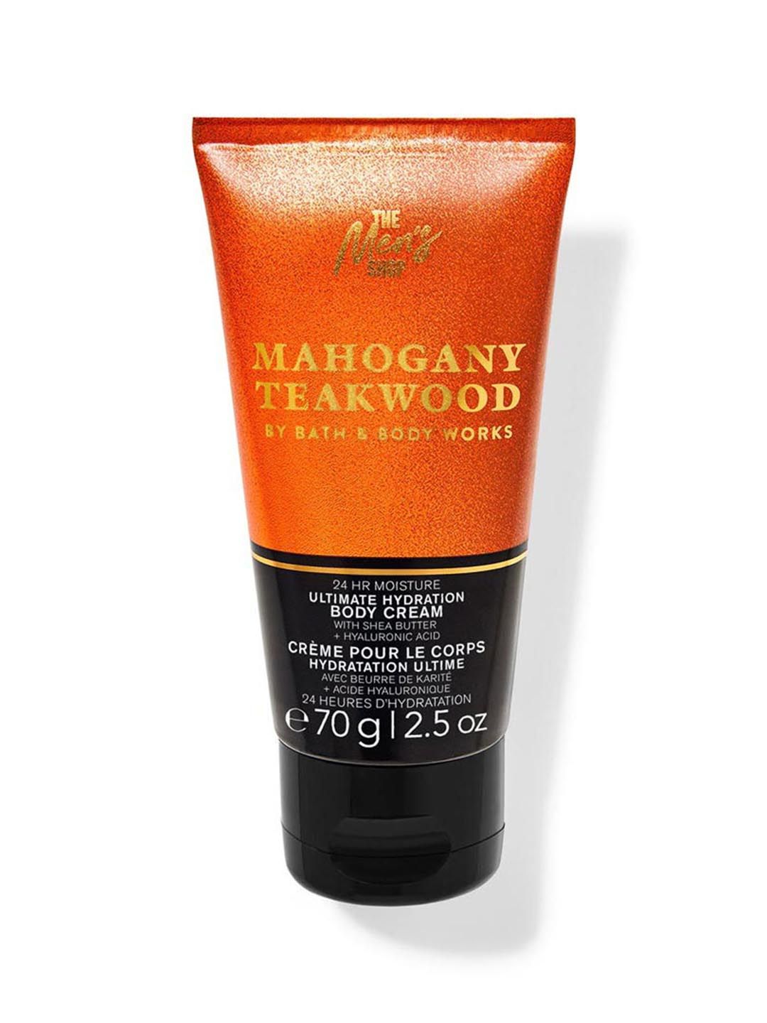 Bath & Body Works Mahogany Teakwood Travel Size Ultimate Hydration Body Cream - 70g