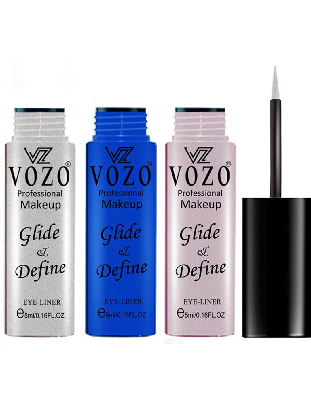VOZO Set Of 3 Glide & Define Infusion Essential Liquid Eyeliner- 5ml Each- Shade- 03-08-11-image-25