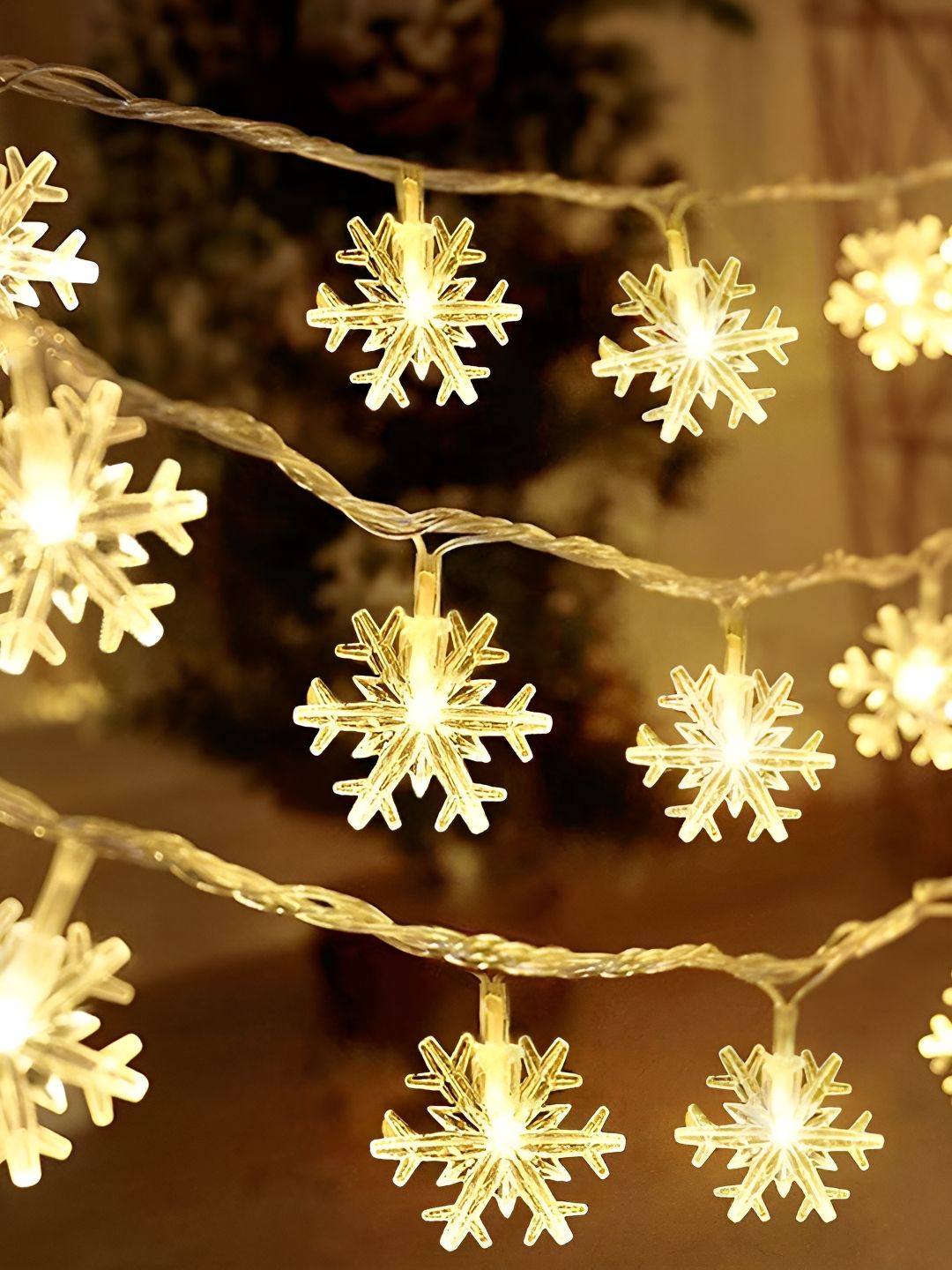 The Purple Tree White Flower Shape String Light-picture-38