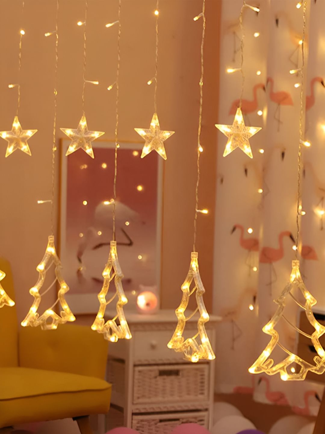 The Purple Tree White Star Shape Festive LED String Lights-image-48