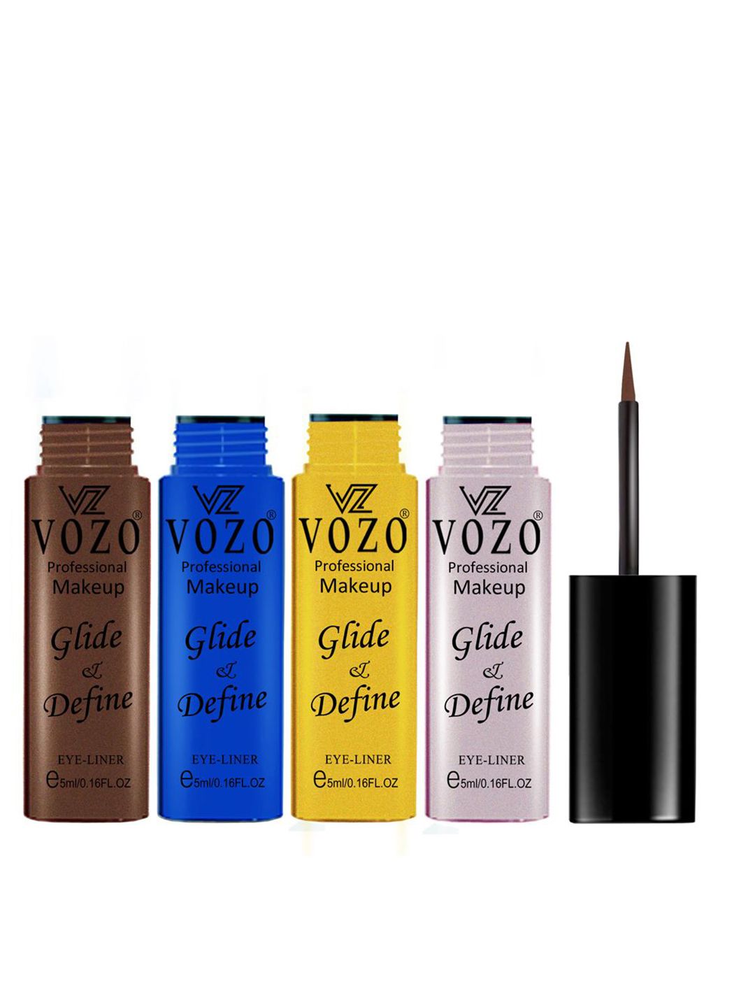 VOZO Set Of 4 Glide & Define Liquid Eyeliner- 5 ml Each- 06-08-10-11-image-12