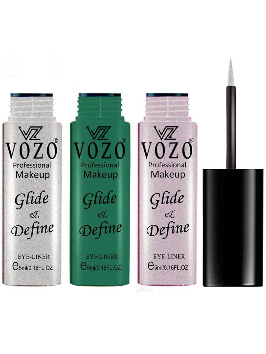 VOZO Set Of 3 Glide & Define Infusion Essential Liquid Eyeliner- 5ml Each- Shade- 03-05-11-image-28