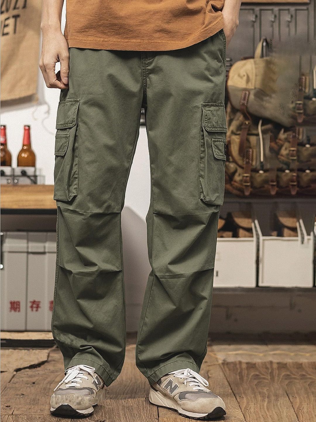 R.Code by The Roadster Life Co. Men Regular Fit Mid-rise Cotton Cargos Trousers-picture-30