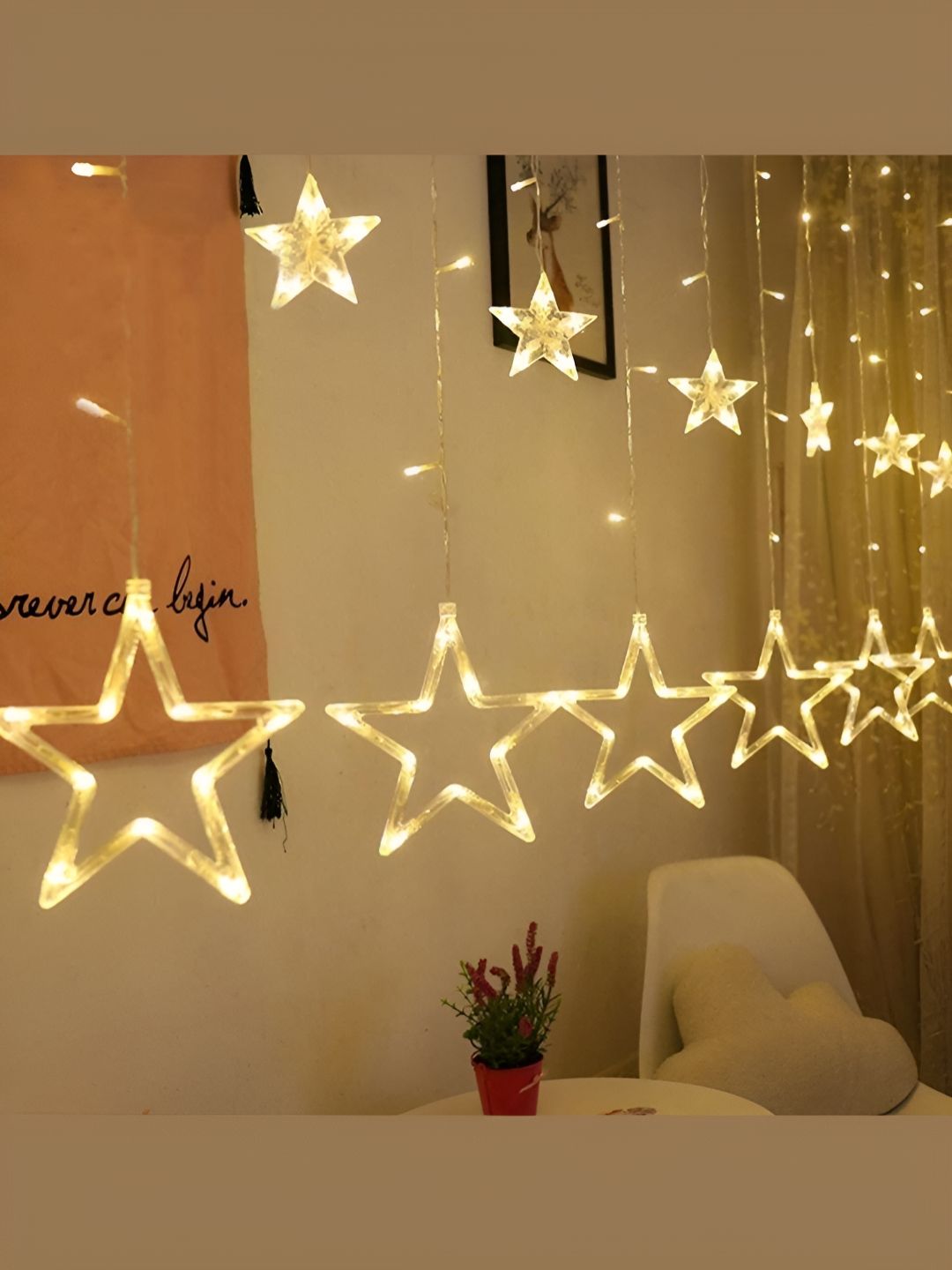 The Purple Tree White Star Shape Festive LED String Lights-picture-40