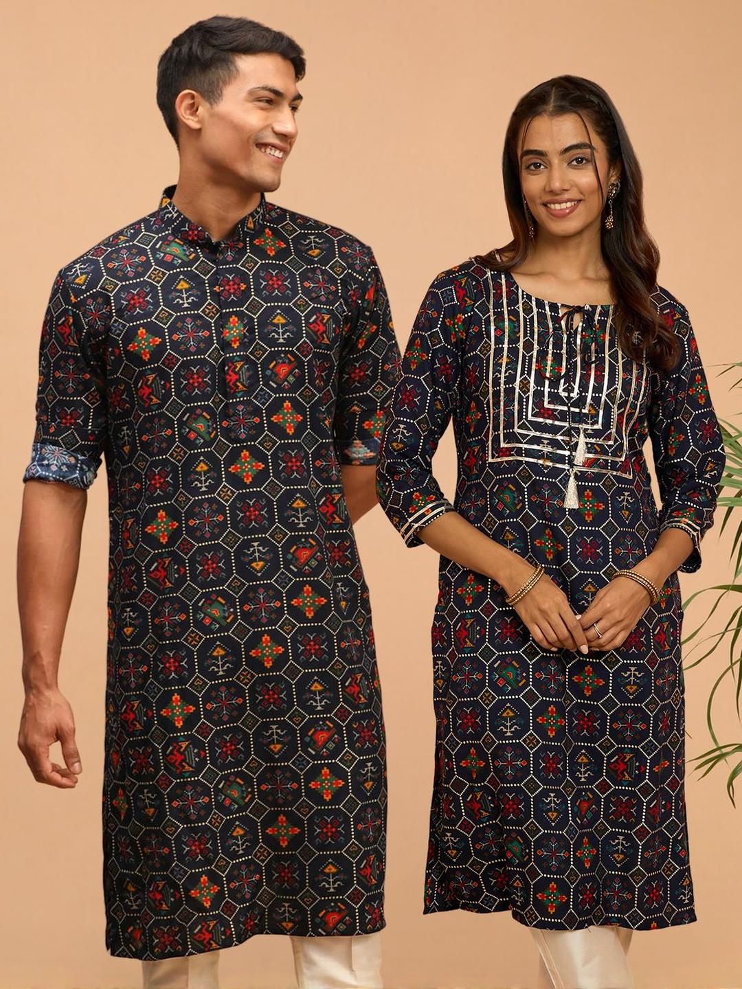 VASTRAMAY Men Floral Printed Kurta-picture-43