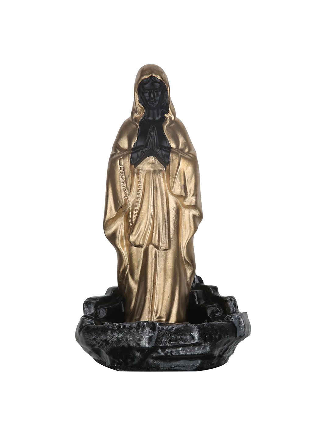 CRAFTAM Black & Beige Mother Mary Idol Smoke Backflow Fountain With 1 Scented Cone-image-6