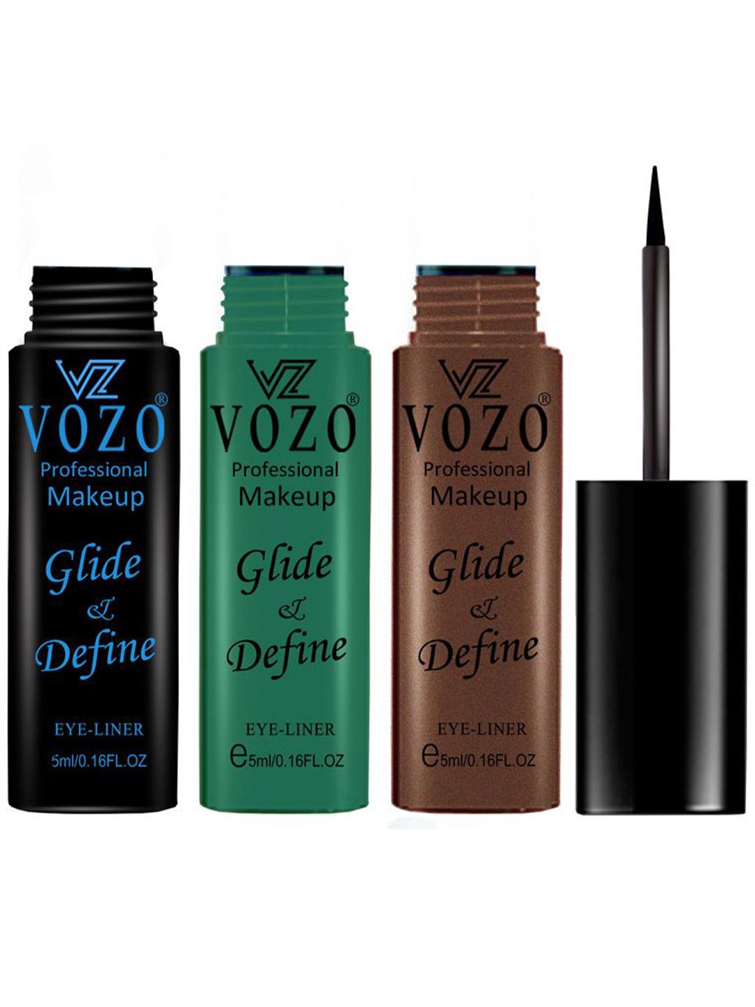VOZO Set Of 3 Glide & Define Infusion Essential Liquid Eyeliner- 5ml Each- Shade- 04-05-06-picture-12