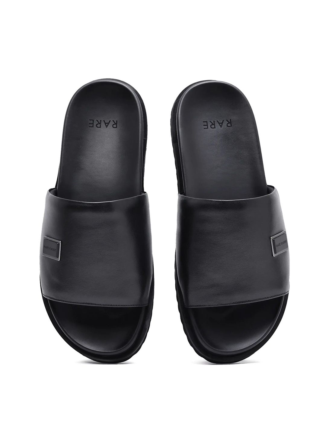 RARE RABBIT Men Leather Sliders Flip Flops-picture-26
