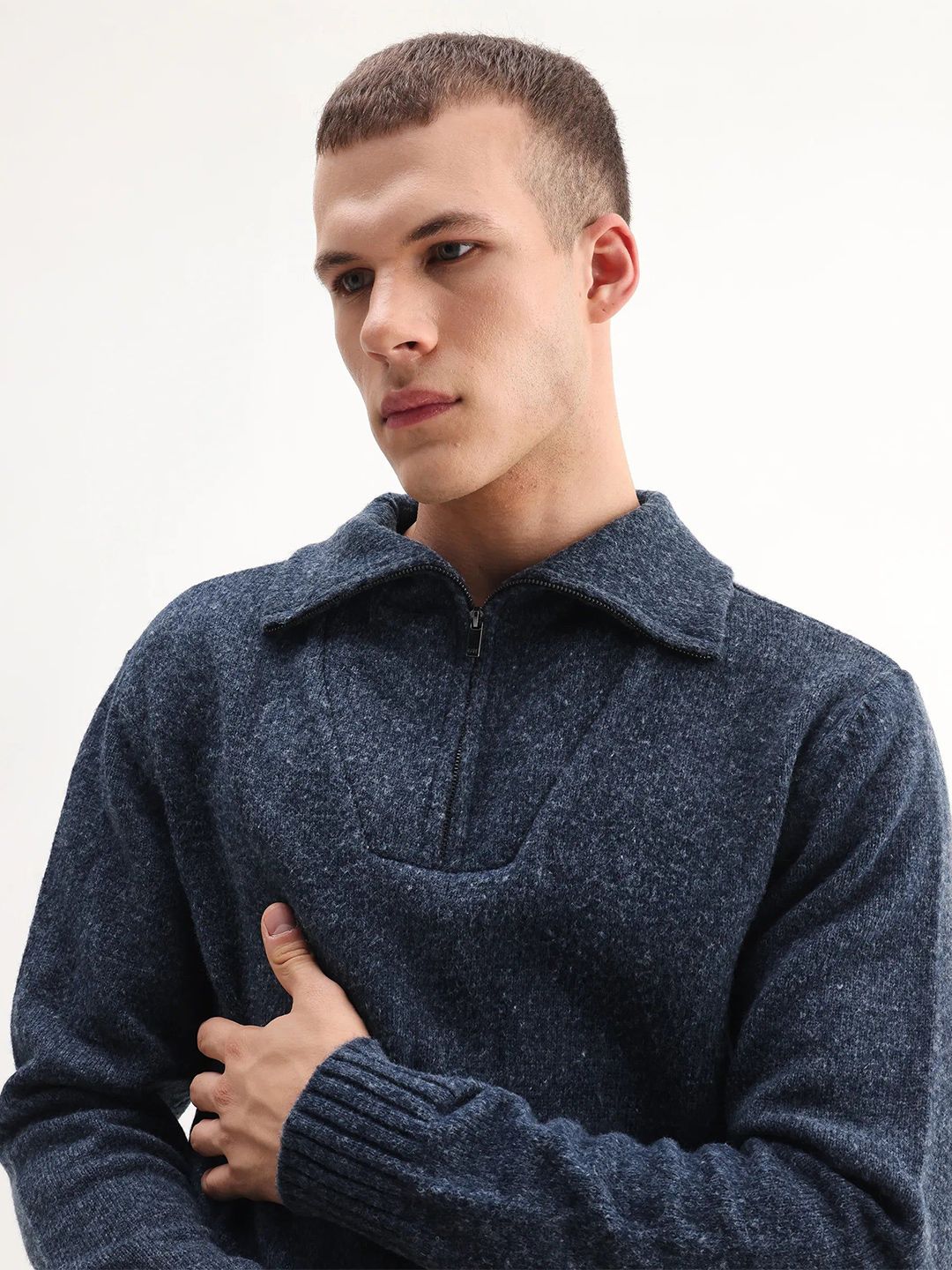 RARE RABBIT Men Alfert Navy Dusky Long Sleeves Pullover-picture-12