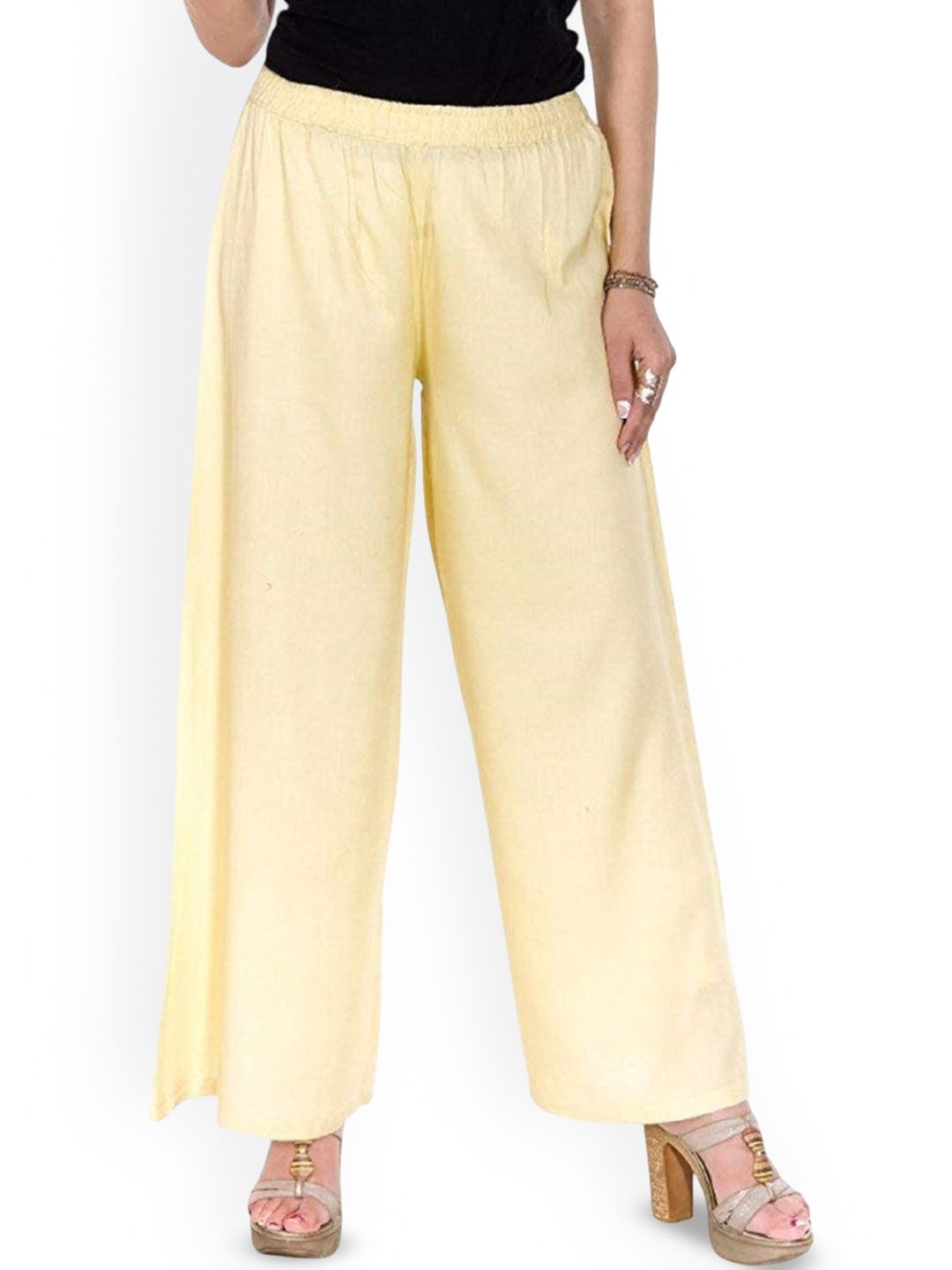 SRISARAS Women Wide Leg Cotton Palazzos-picture-15