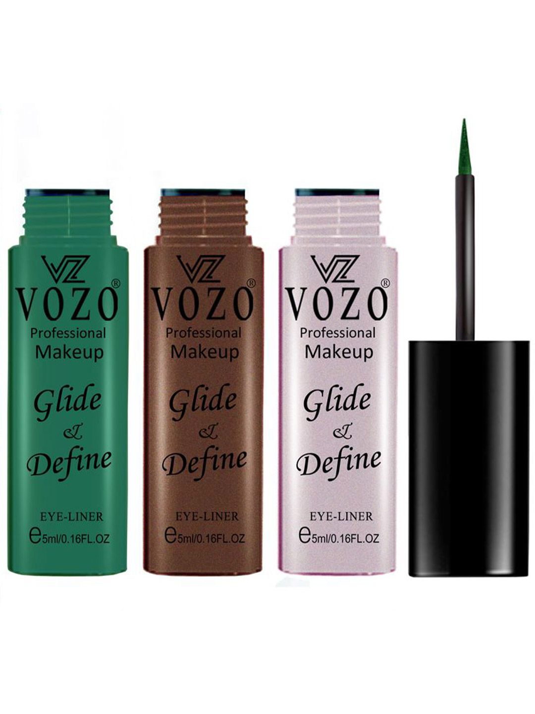 VOZO Set Of 3 Glide & Define Infusion Essential Liquid Eyeliner-5 ml Each-Shade- 05-06-11-image-41