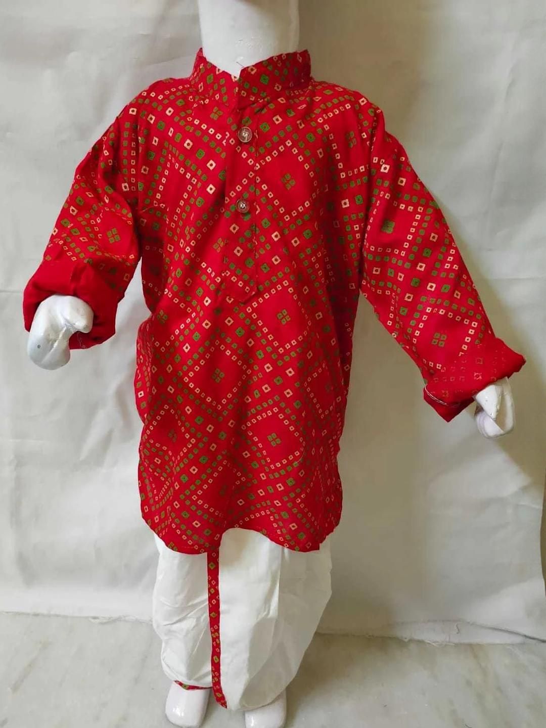 LITTLE DREAMS Printed Cotton Blend Kurta & Dhoti Pants-picture-12