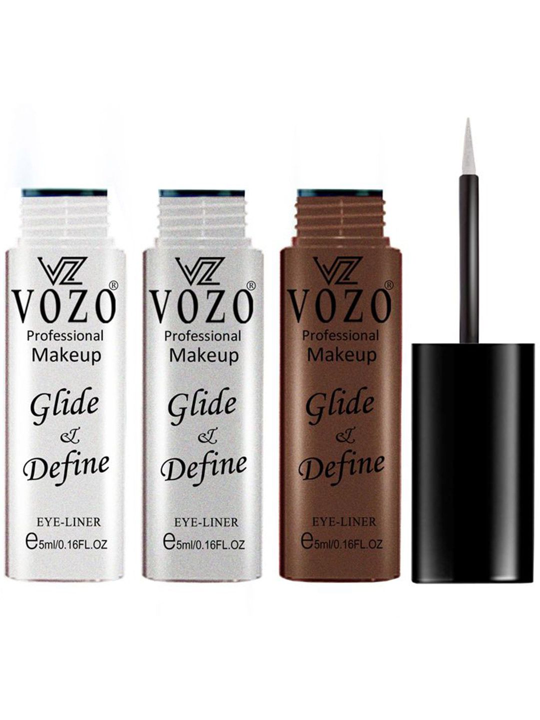 VOZO Set Of 3 Glide & Define Infusion Essential Liquid Eyeliner-5 ml Each-Shade- 01-03-06-image-46