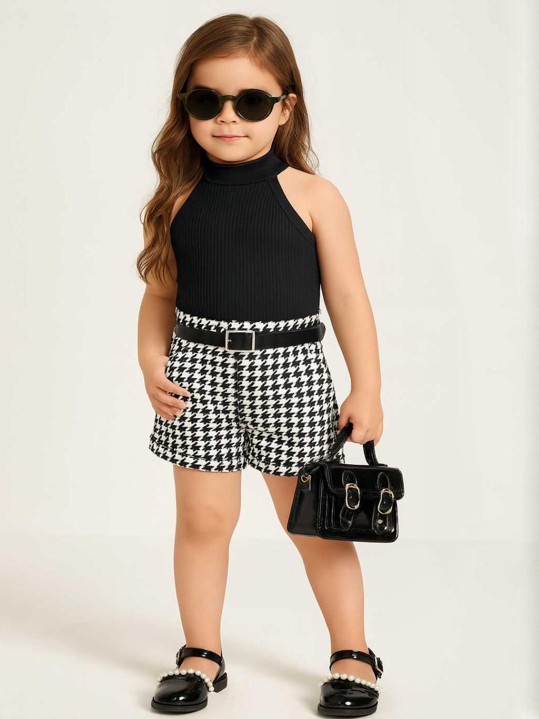 RAMIAAZ Black Self Design Cotton Blend Clothing Set-picture-45