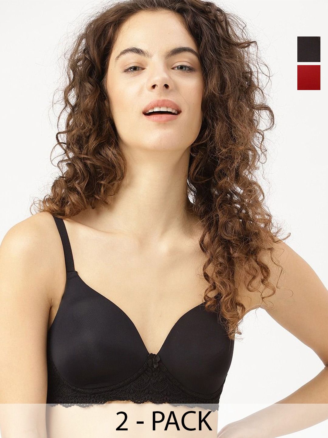 DressBerry Women Pack of 2 Full Coverage Padded Bra