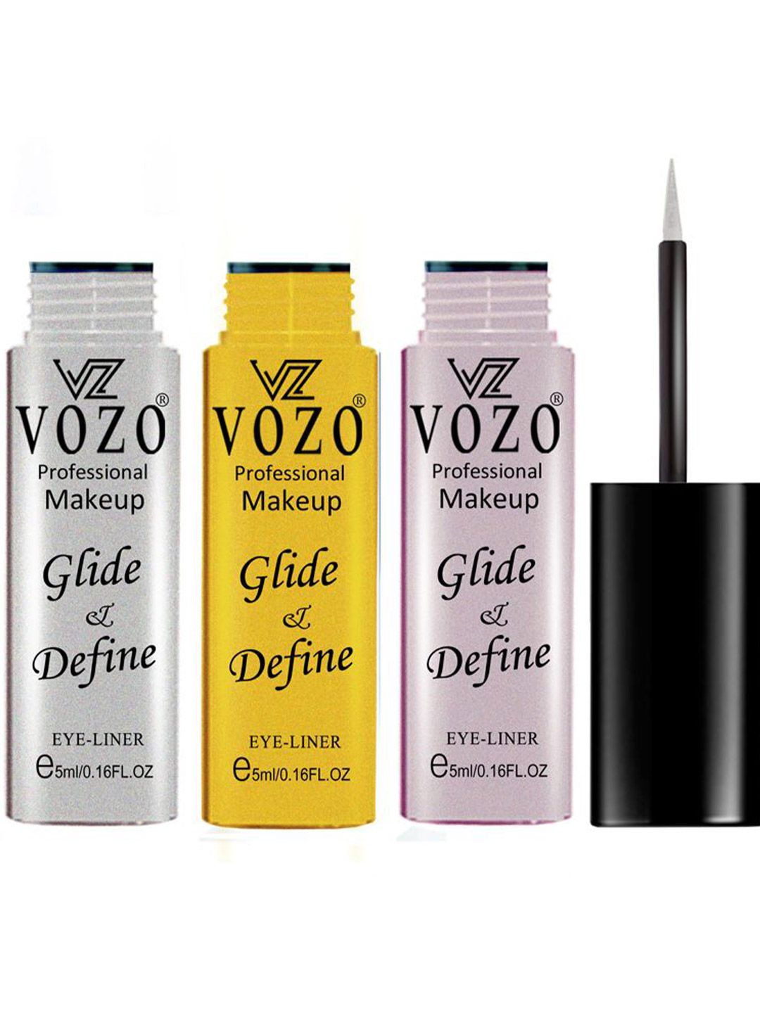 VOZO Set Of 3 Glide & Define Infusion Essential Liquid Eyeliner- 5ml Each- Shade- 03-10-11-image-24