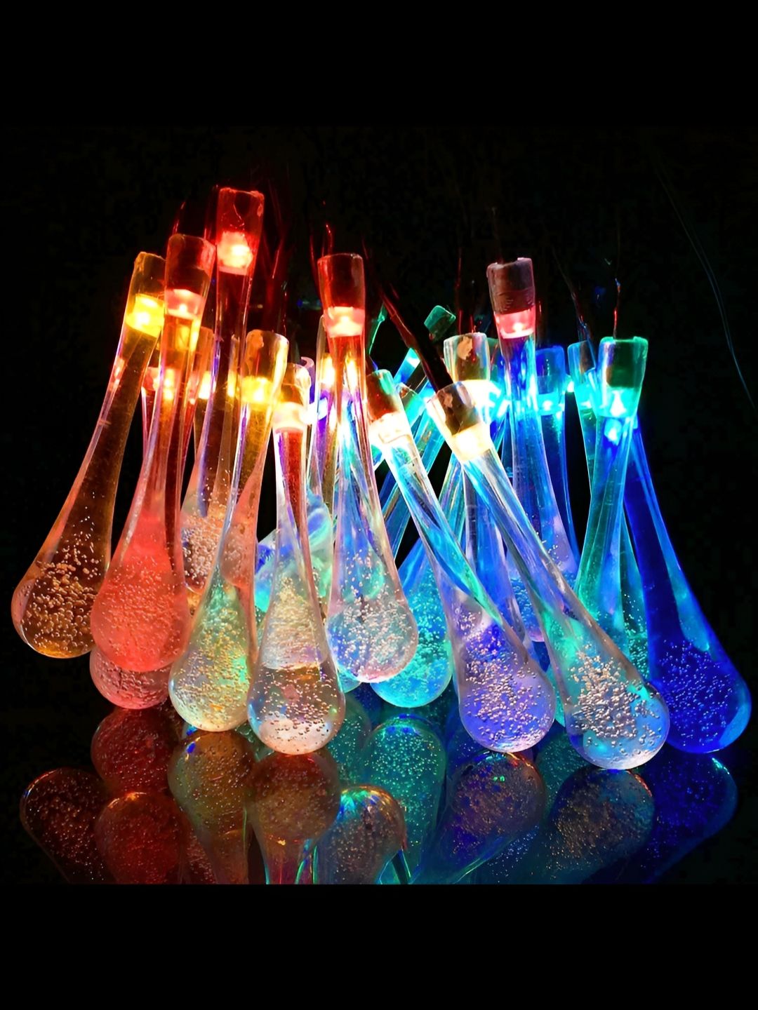 The Purple Tree Blue & Red Water Drop Shape LED String Lights-image-6