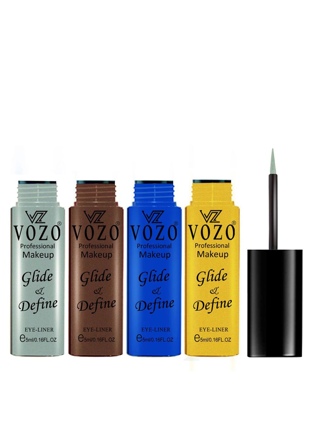 VOZO Set Of 4 Glide & Define Waterproof Liquid Eyeliner - 5 ml Each - 02 - 06 - 08 - 10-image-21