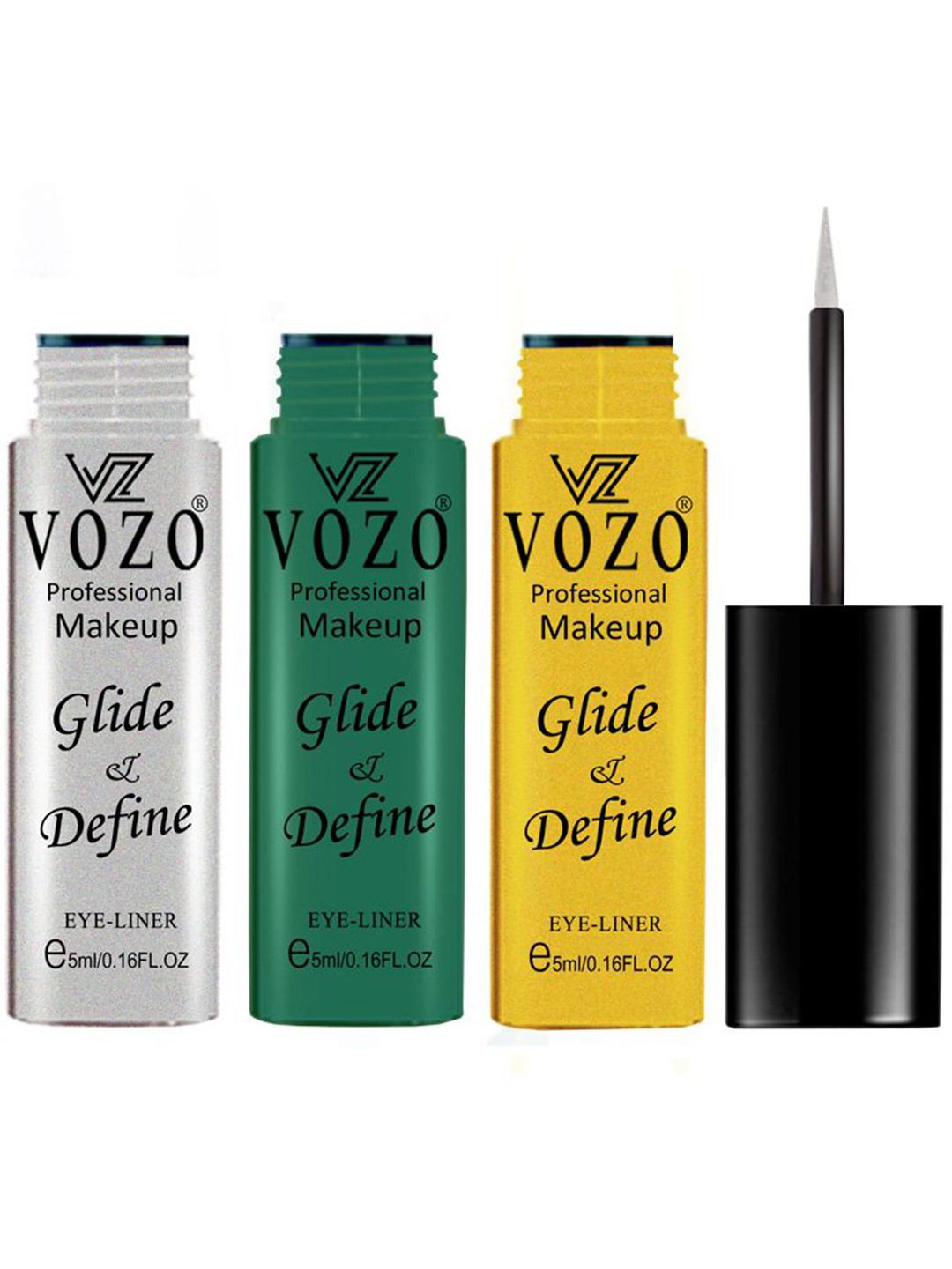 VOZO Set Of 3 Glide & Define Infusion Essential Liquid Eyeliner- 5ml Each- Shade- 03-05-10-image-43