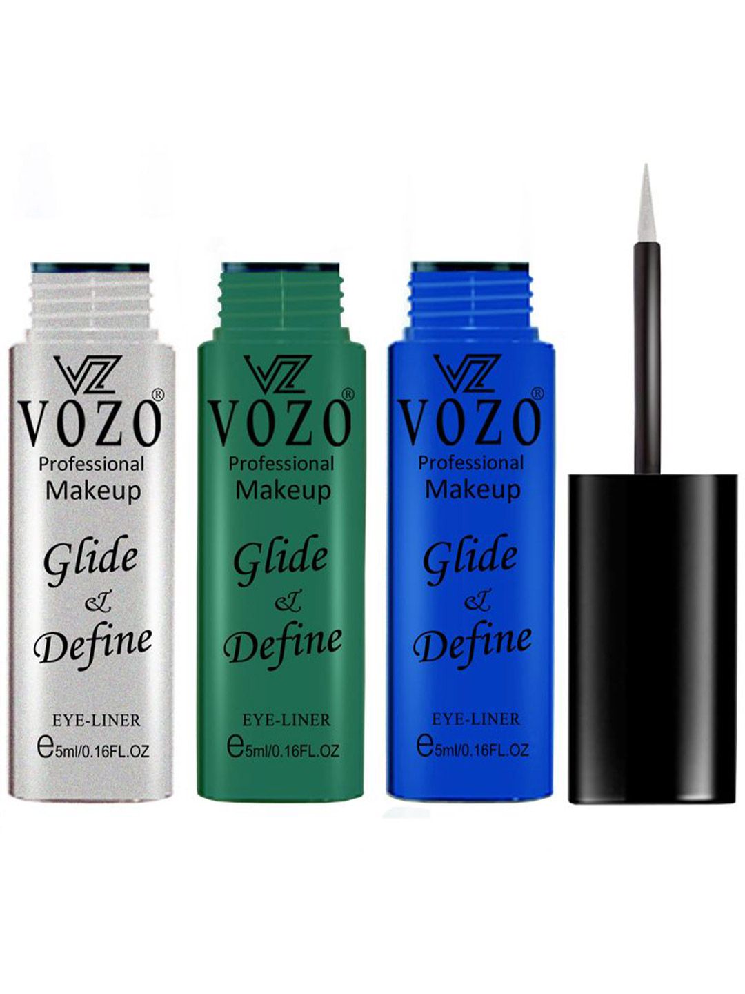 VOZO Set Of 3 Glide & Define Infusion Essential Liquid Eyeliner- 5ml Each- Shade- 03-05-08-image-32