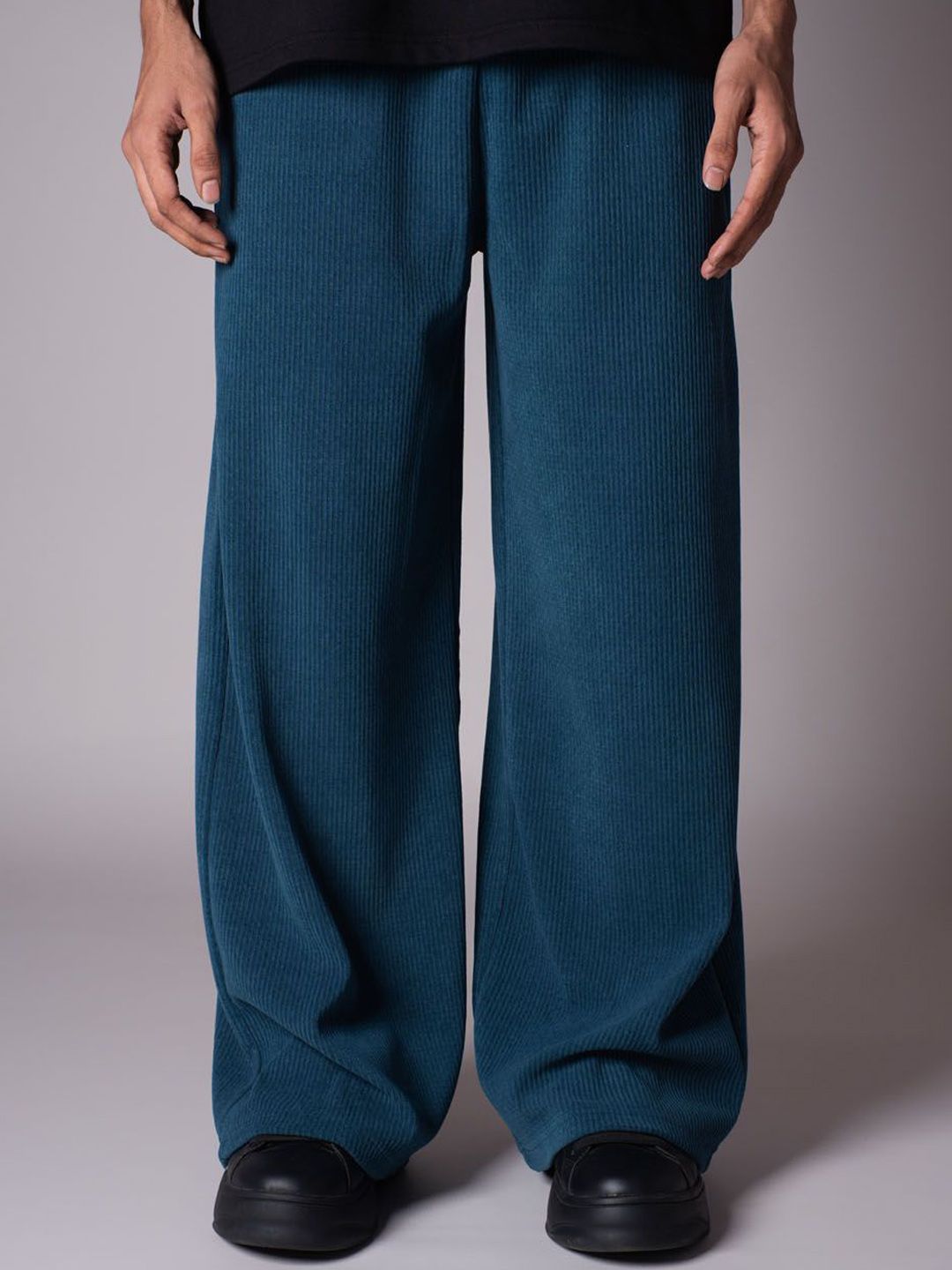 HOP HEAD Men Regular Fit Mid-Rise Corduroy Trousers-picture-28