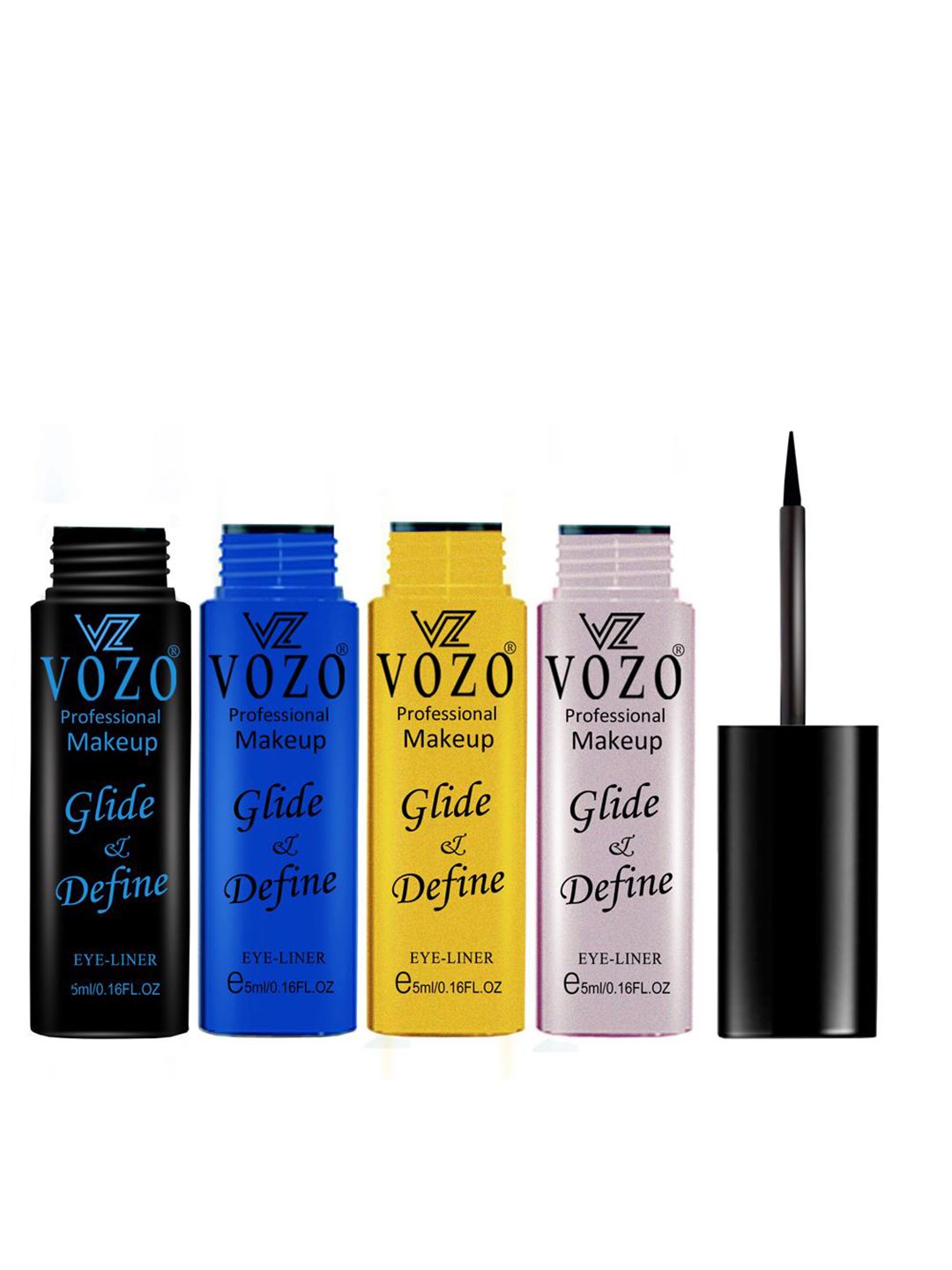 VOZO Set Of 4 Glide & Define Liquid Eyeliner- 5 ml Each- 04-08-10-11-image-15
