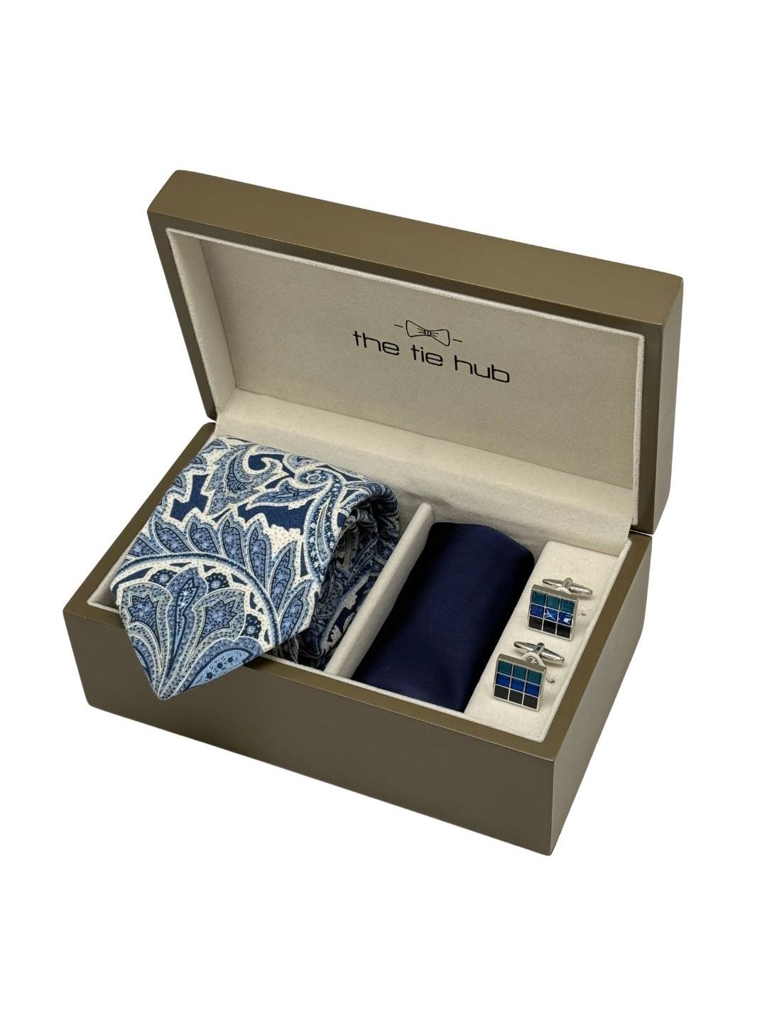 The Tie Hub Men Neck Tie, Cufflinks, Pocket Square Gift Sets-picture-57