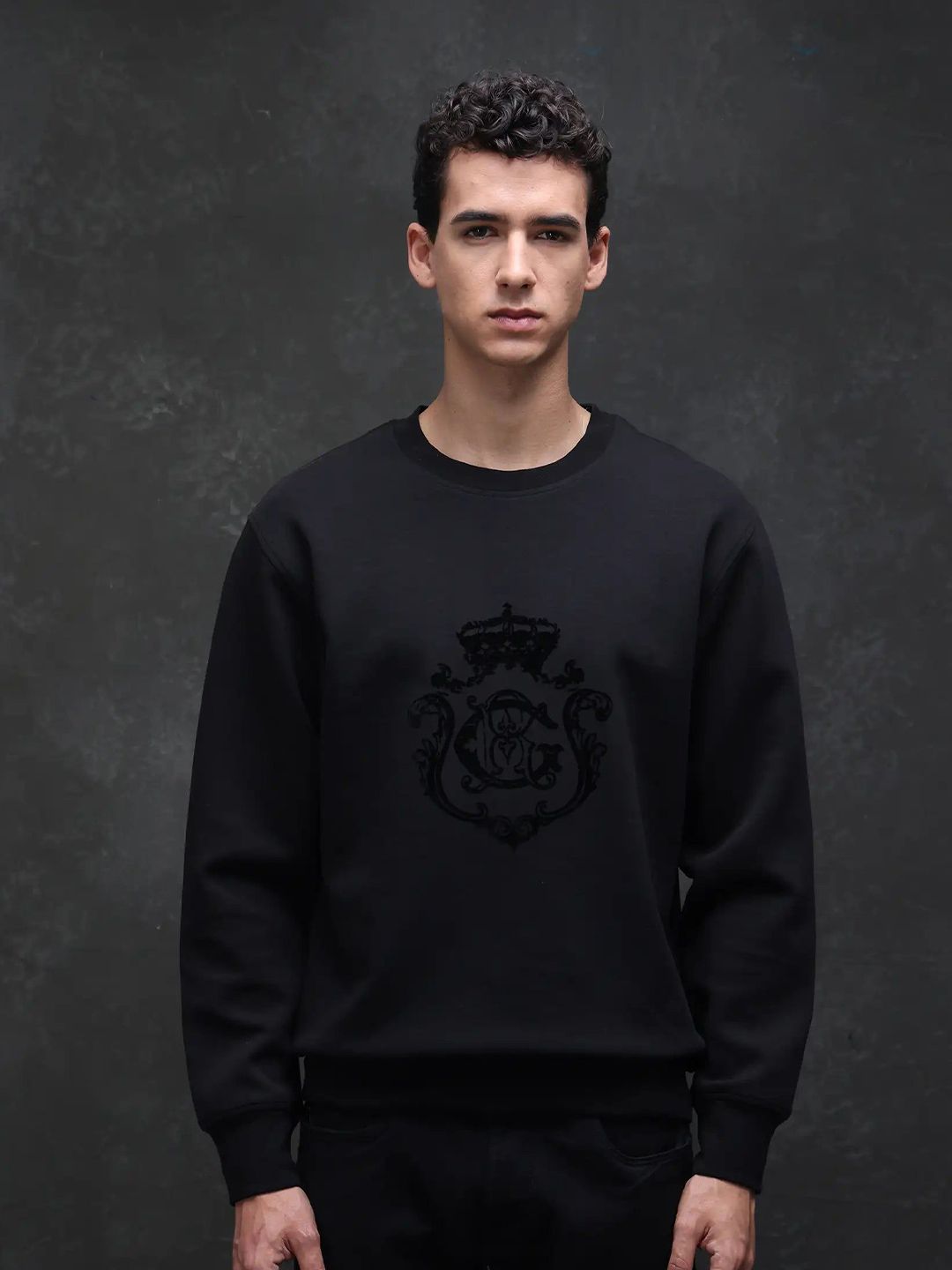RARE RABBIT Men Garon Printed Pullover Sweatshirt-picture-33