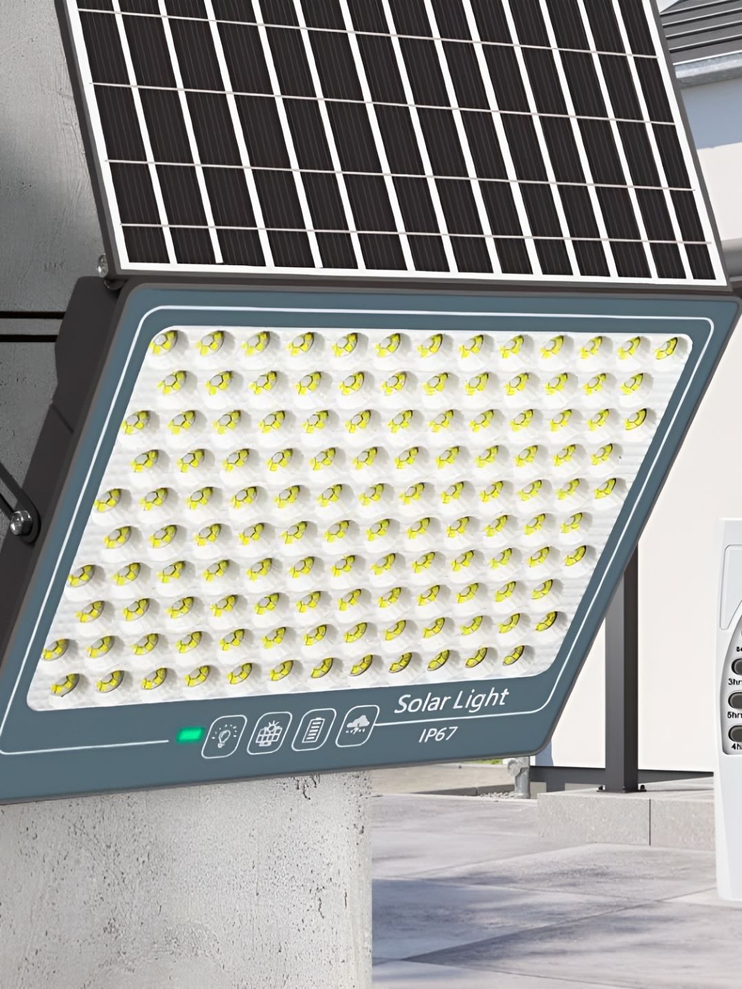 XERGY 100W Solar 270 LEDs Remote Dusk to Dawn Sensor Flood Light for Outdoor Use-picture-40